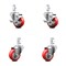 Service Caster 3 Inch Red Polyurethane Wheel Swivel 7/8 Inch Square Stem Caster Brakes, 2PK SCC-SQ20S314-PPUB-RED-TLB-78-2-S-2 - alternate 1